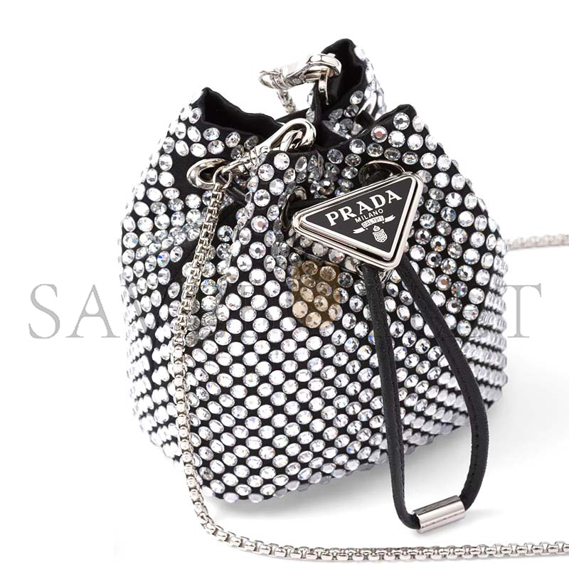 PRADA EMBELLISHED SATIN MINI-POUCH 1NR016 (12*9*6cm)
